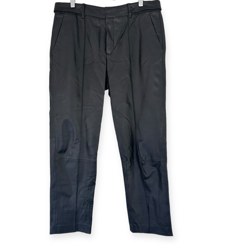 Vince • Lamb Leather Pintuck Trousers